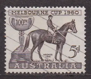 Australien, Mi-Nr. 307 gest., 100. Rennen um den Melbourne-Cup