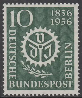 BERLIN 1956 Michel-Nummer 138 postfrisch EINZELMARKE - Verein Deutscher Ingenieure (VDI)