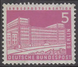 BERLIN 1956 Michel-Nummer 141 postfrisch EINZELMARKE - Berliner Stadtbilder: Landespostdirektion