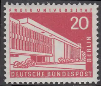 BERLIN 1956 Michel-Nummer 146 postfrisch EINZELMARKE - Berliner Stadtbilder: Henry-Ford-Bau der Freien Universität, Dahlem