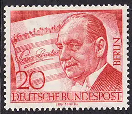 BERLIN 1956 Michel-Nummer 156 postfrisch EINZELMARKE - Paul Lincke