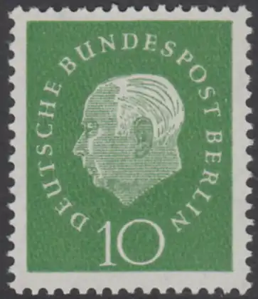 BERLIN 1959 Michel-Nummer 183 postfrisch EINZELMARKE - Bundespräsident Theodor Heuss