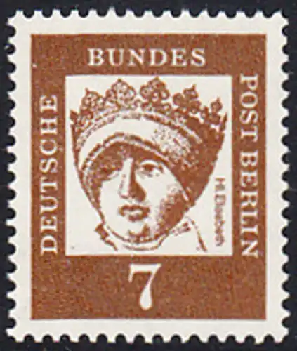 BERLIN 1961 Michel-Nummer 200 postfrisch EINZELMARKE - Bedeutende Deutsche: Hl. Elisabeth, Landgräfin von Thüringen