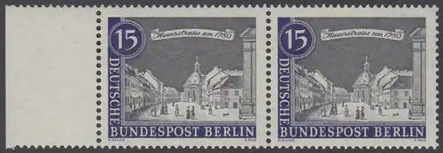 BERLIN 1962 Michel-Nummer 220 postfrisch horiz.PAAR RAND links - Alt-Berlin: Mauerstraße