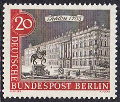 BERLIN 1962 Michel-Nummer 221 postfrisch EINZELMARKE - Alt-Berlin: Berliner Schloss
