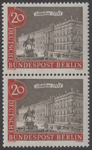 BERLIN 1962 Michel-Nummer 221 postfrisch vert.PAAR - Alt-Berlin: Berliner Schloss