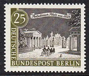 BERLIN 1962 Michel-Nummer 222 postfrisch EINZELMARKE - Alt-Berlin: Potsdamer Platz