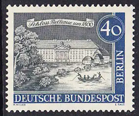 BERLIN 1962 Michel-Nummer 223 postfrisch EINZELMARKE - Alt-Berlin: Schloss Bellevue