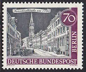 BERLIN 1962 Michel-Nummer 226 postfrisch EINZELMARKE - Alt-Berlin: Parochialkirche