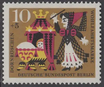 BERLIN 1964 Michel-Nummer 237 postfrisch EINZELMARKE - Märchen der Gebrüder Grimm: Dornröschen