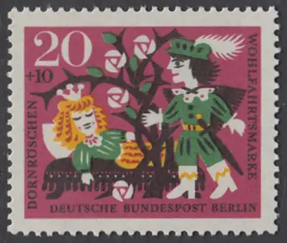 BERLIN 1964 Michel-Nummer 239 postfrisch EINZELMARKE - Märchen der Gebrüder Grimm: Dornröschen