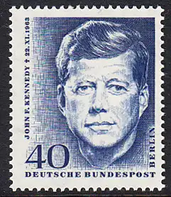 BERLIN 1964 Michel-Nummer 241 postfrisch EINZELMARKE - John F. Kennedy, US-Präsident