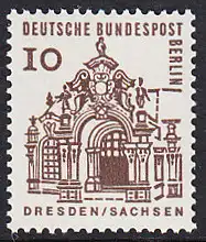 BERLIN 1964 Michel-Nummer 242 postfrisch EINZELMARKE - Deutsche Bauwerke aus zwölf Jahrhunderten: Wallpavillon des Zwingers, Dresden