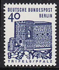 BERLIN 1964 Michel-Nummer 245 postfrisch EINZELMARKE - Deutsche Bauwerke aus zwölf Jahrhunderten: Burg Trifels in der Pfalz