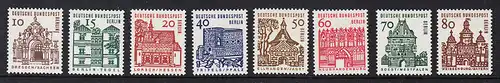 BERLIN 1964 Michel-Nummer 242-249 postfrisch SATZ(8) EINZELMARKEN - Deutsche Bauwerke aus zwölf Jahrhunderten