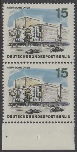 BERLIN 1965 Michel-Nummer 255 postfrisch vert.PAAR RAND unten - Das neue Berlin: Deutsche Oper