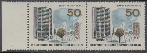 BERLIN 1965 Michel-Nummer 259 postfrisch horiz.PAAR RAND links - Das neue Berlin: Ernst-Reuter-Platz