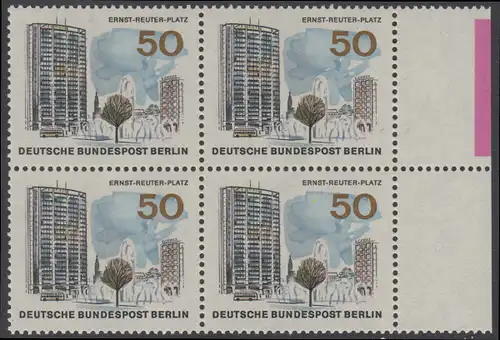 BERLIN 1965 Michel-Nummer 259 postfrisch BLOCK RÄNDER rechts - Das neue Berlin: Ernst-Reuter-Platz