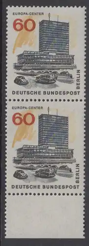 BERLIN 1965 Michel-Nummer 260 postfrisch vert.PAAR RAND unten (a01) - Das neue Berlin: Europa-Center