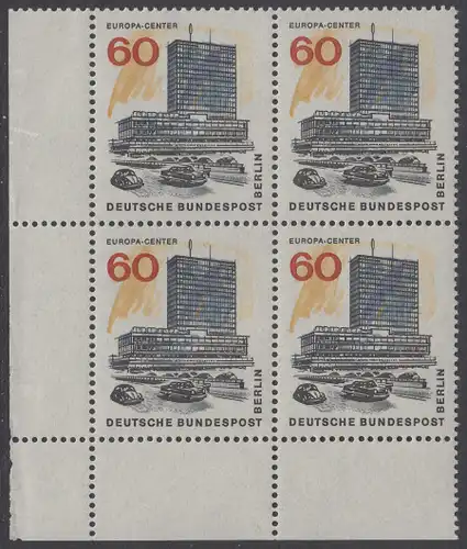 BERLIN 1965 Michel-Nummer 260 postfrisch BLOCK ECKRAND unten links - Das neue Berlin: Europa-Center