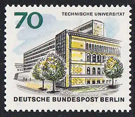 BERLIN 1965 Michel-Nummer 261 postfrisch EINZELMARKE - Das neue Berlin: Technische Universität Berlin-Charlottenburg