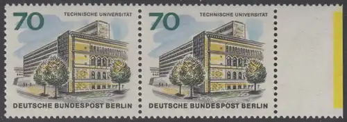 BERLIN 1965 Michel-Nummer 261 postfrisch horiz.PAAR RAND rechts (a02) - Das neue Berlin: Technische Universität Berlin-Charlottenburg