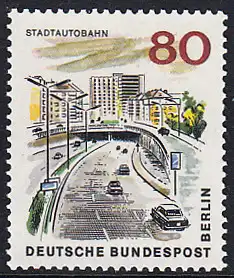 BERLIN 1965 Michel-Nummer 262 postfrisch EINZELMARKE - Das neue Berlin: Stadtautobahn