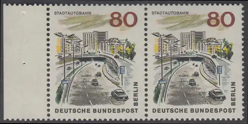 BERLIN 1965 Michel-Nummer 262 postfrisch horiz.PAAR RAND links - Das neue Berlin: Stadtautobahn