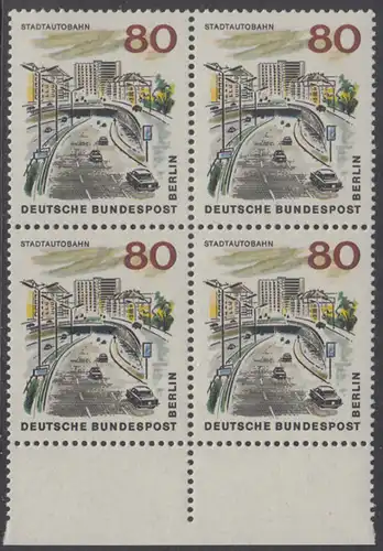 BERLIN 1965 Michel-Nummer 262 postfrisch BLOCK RÄNDER unten - Das neue Berlin: Stadtautobahn