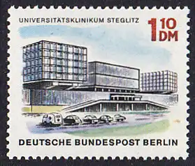 BERLIN 1965 Michel-Nummer 265 postfrisch EINZELMARKE - Das neue Berlin: Universitätsklinikum Steglitz