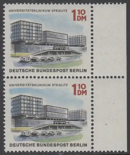 BERLIN 1965 Michel-Nummer 265 postfrisch vert.PAAR RAND rechts - Das neue Berlin: Universitätsklinikum Steglitz