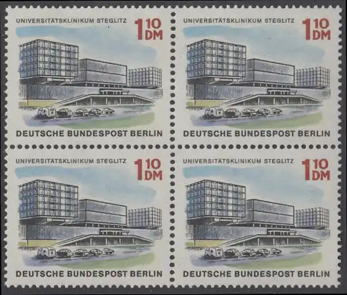 BERLIN 1965 Michel-Nummer 265 postfrisch BLOCK - Das neue Berlin: Universitätsklinikum Steglitz