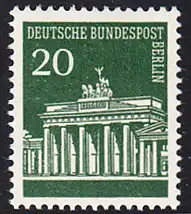 BERLIN 1966 Michel-Nummer 287 postfrisch EINZELMARKE - Brandenburger Tor