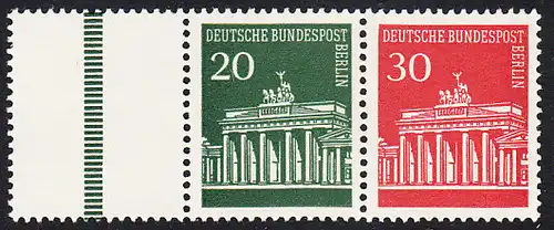 BERLIN 1966 Michel-Nummer 287_W45 postfrisch horiz.PAAR (W45) - Brandenburger Tor