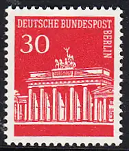 BERLIN 1966 Michel-Nummer 288 postfrisch EINZELMARKE - Brandenburger Tor