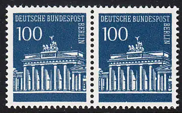 BERLIN 1966 Michel-Nummer 290 postfrisch horiz.PAAR - Brandenburger Tor