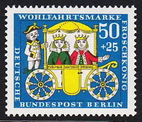 BERLIN 1966 Michel-Nummer 298 postfrisch EINZELMARKE - Märchen der Brüder Grimm: Der Froschkönig