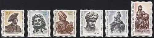 BERLIN 1967 Michel-Nummer 303-308 postfrisch SATZ(6) EINZELMARKEN - Berliner Kunstschätze