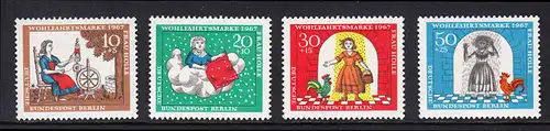 BERLIN 1967 Michel-Nummer 310-313 postfrisch SATZ(4) EINZELMARKEN - Märchen der Brüder Grimm: Frau Holle