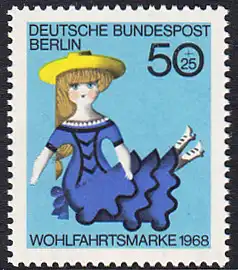 BERLIN 1968 Michel-Nummer 325 postfrisch EINZELMARKE - Puppen