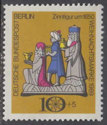 BERLIN 1969 Michel-Nummer 352 postfrisch EINZELMARKE - Weihnachten