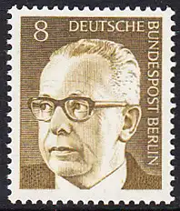 BERLIN 1970 Michel-Nummer 360 postfrisch EINZELMARKE - Bundespräsident Dr. Gustav Heinemann