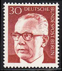 BERLIN 1970 Michel-Nummer 363 postfrisch EINZELMARKE - Bundespräsident Dr. Gustav Heinemann