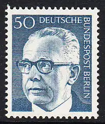 BERLIN 1970 Michel-Nummer 365 postfrisch EINZELMARKE - Bundespräsident Dr. Gustav Heinemann