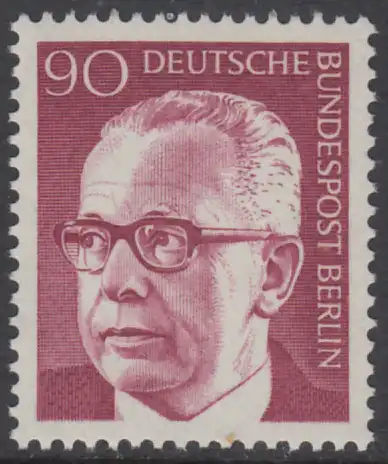 BERLIN 1970 Michel-Nummer 368 postfrisch EINZELMARKE - Bundespräsident Dr. Gustav Heinemann