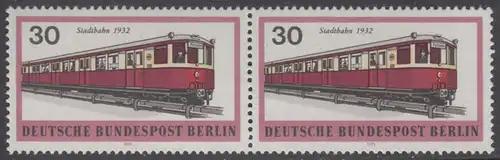 BERLIN 1971 Michel-Nummer 382 postfrisch horiz.PAAR - Berliner Verkehrsmittel: Schienenfahrzeuge, U-Bahn