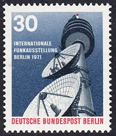 BERLIN 1971 Michel-Nummer 391 postfrisch EINZELMARKE - Internationale Funksausstellung (IFA), Berlin