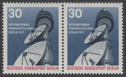 BERLIN 1971 Michel-Nummer 391 postfrisch horiz.PAAR - Internationale Funksausstellung (IFA), Berlin