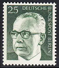 BERLIN 1971 Michel-Nummer 393 postfrisch EINZELMARKE - Bundespräsident Dr. Gustav Heinemann