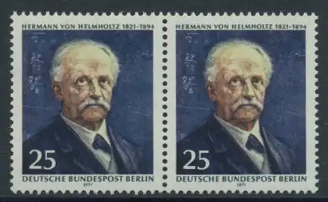 BERLIN 1971 Michel-Nummer 401 postfrisch horiz.PAAR - Hermann von Helmholtz, Physiker